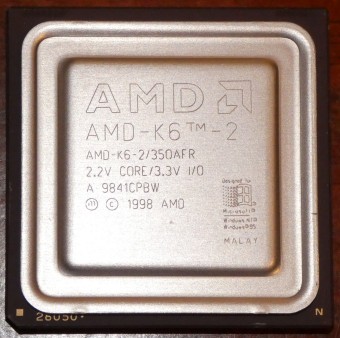 AMD K6-2 350MHz CPU 2.2V Core 3.3 IO Malay 1998